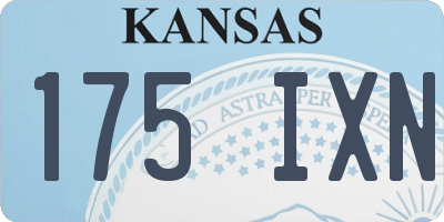 KS license plate 175IXN