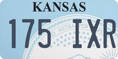 KS license plate 175IXR