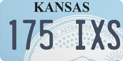 KS license plate 175IXS