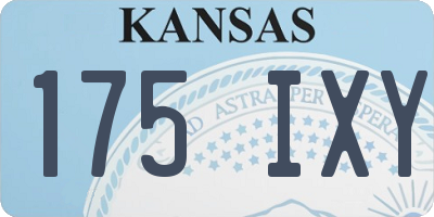 KS license plate 175IXY