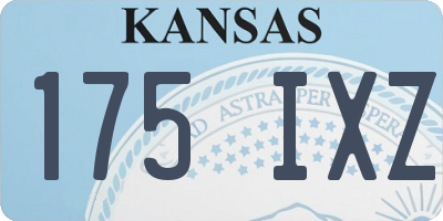 KS license plate 175IXZ