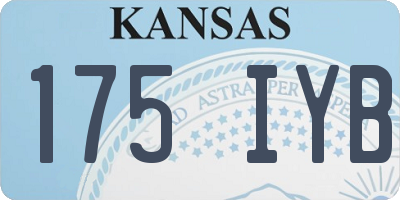 KS license plate 175IYB