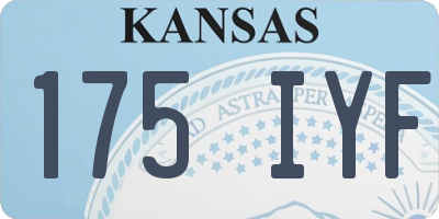 KS license plate 175IYF