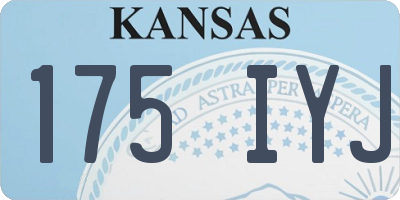KS license plate 175IYJ