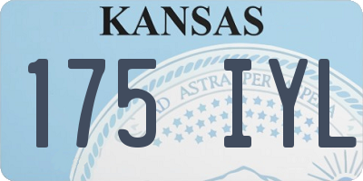 KS license plate 175IYL