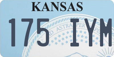 KS license plate 175IYM