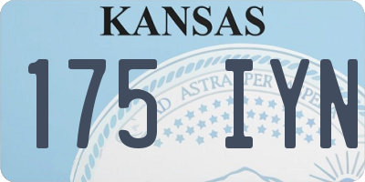 KS license plate 175IYN