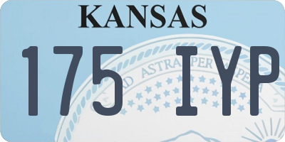 KS license plate 175IYP