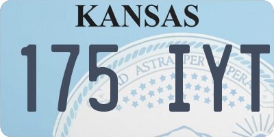 KS license plate 175IYT