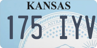 KS license plate 175IYV