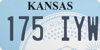 KS license plate 175IYW
