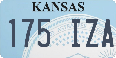 KS license plate 175IZA