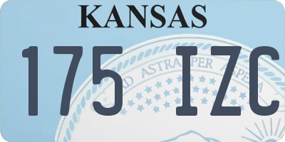 KS license plate 175IZC