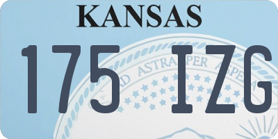 KS license plate 175IZG