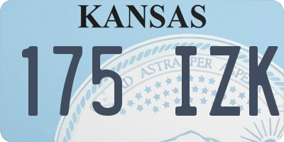 KS license plate 175IZK