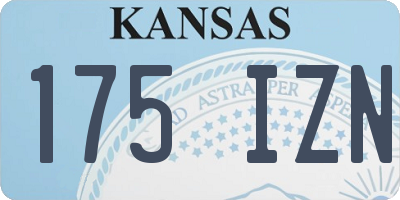 KS license plate 175IZN