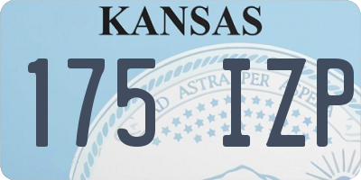 KS license plate 175IZP