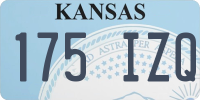 KS license plate 175IZQ