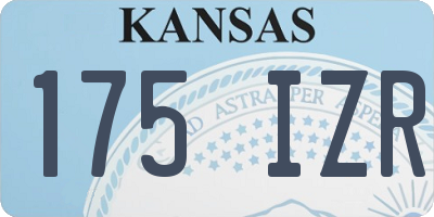 KS license plate 175IZR