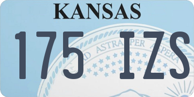 KS license plate 175IZS