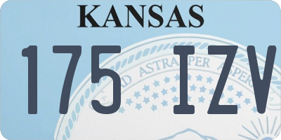 KS license plate 175IZV