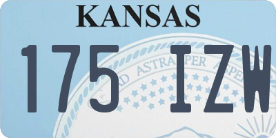 KS license plate 175IZW