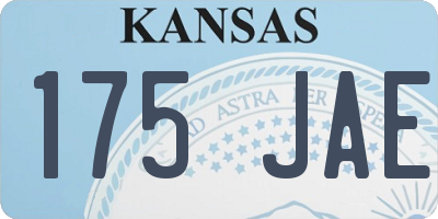 KS license plate 175JAE