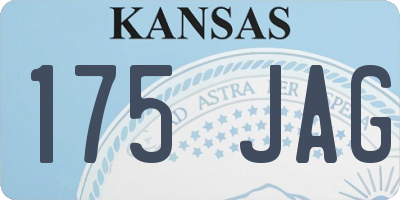 KS license plate 175JAG