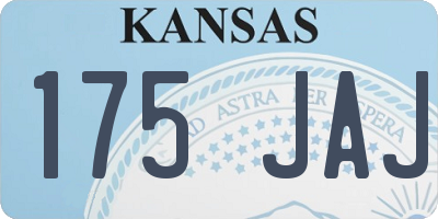 KS license plate 175JAJ