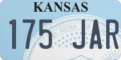 KS license plate 175JAR