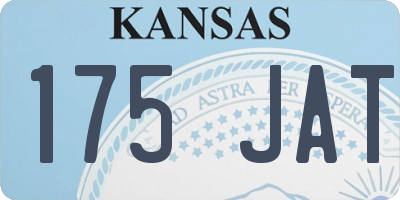 KS license plate 175JAT