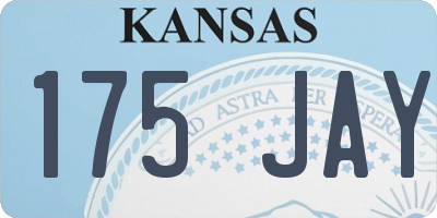 KS license plate 175JAY