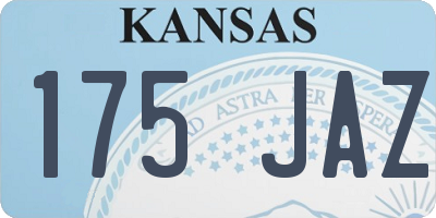 KS license plate 175JAZ