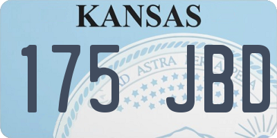 KS license plate 175JBD