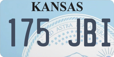 KS license plate 175JBI