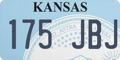 KS license plate 175JBJ