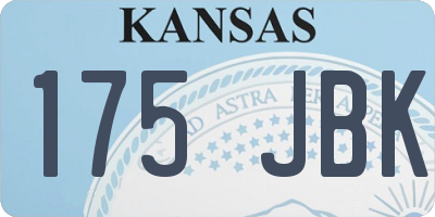 KS license plate 175JBK