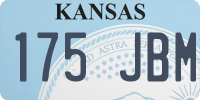 KS license plate 175JBM