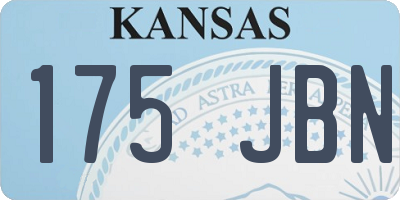 KS license plate 175JBN