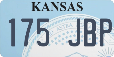 KS license plate 175JBP