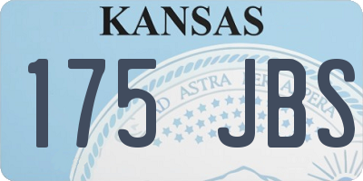 KS license plate 175JBS