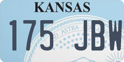 KS license plate 175JBW