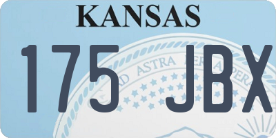 KS license plate 175JBX