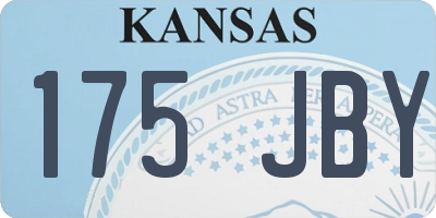 KS license plate 175JBY