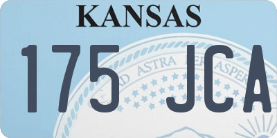 KS license plate 175JCA