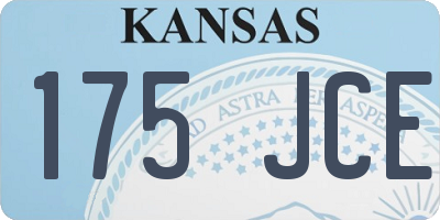 KS license plate 175JCE