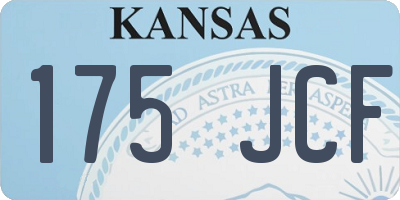 KS license plate 175JCF