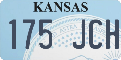 KS license plate 175JCH