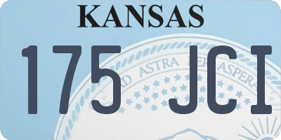 KS license plate 175JCI