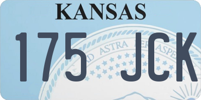 KS license plate 175JCK